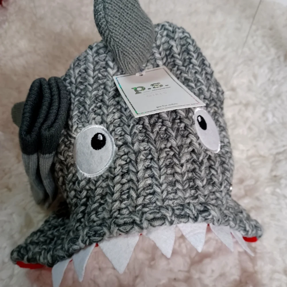 P.S. From Aeropostale Beanie with Mittens One Size  Gray
